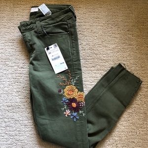 Zara embroidered pants
